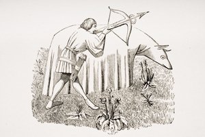 Hur man bär en duk för att närma sig odjur, efter en miniatyr i 1400-talets manuskript av Phoebus, från 